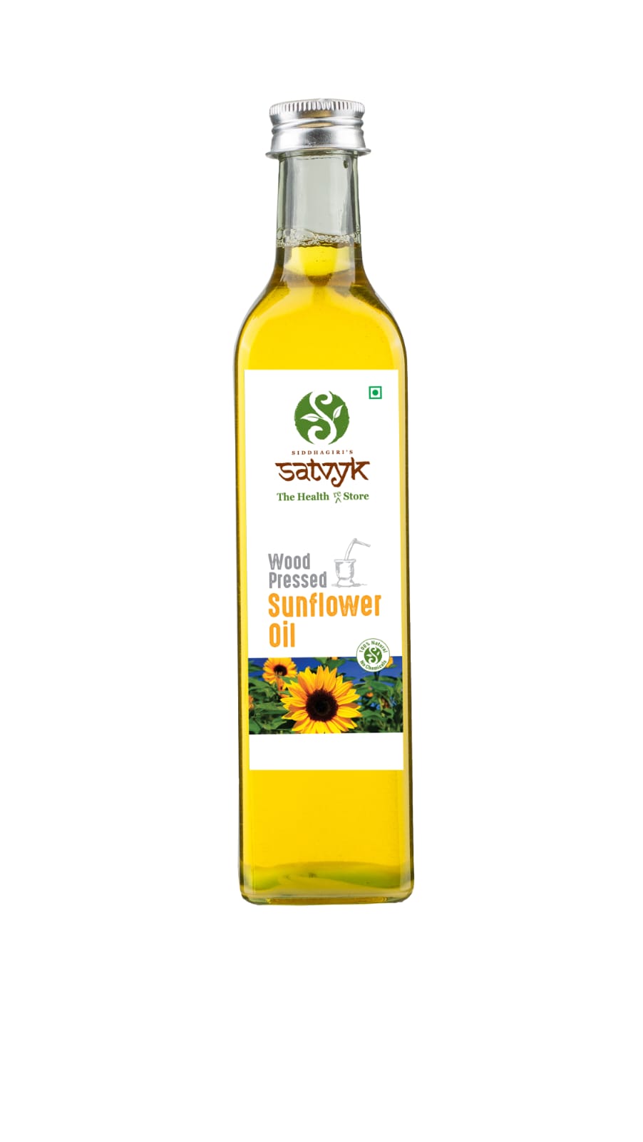 Sunflower Oil | Wood Pressed Oil – Organic - No Added Chemicals & No Added Artificial Preservatives - Satvyk – 500ml