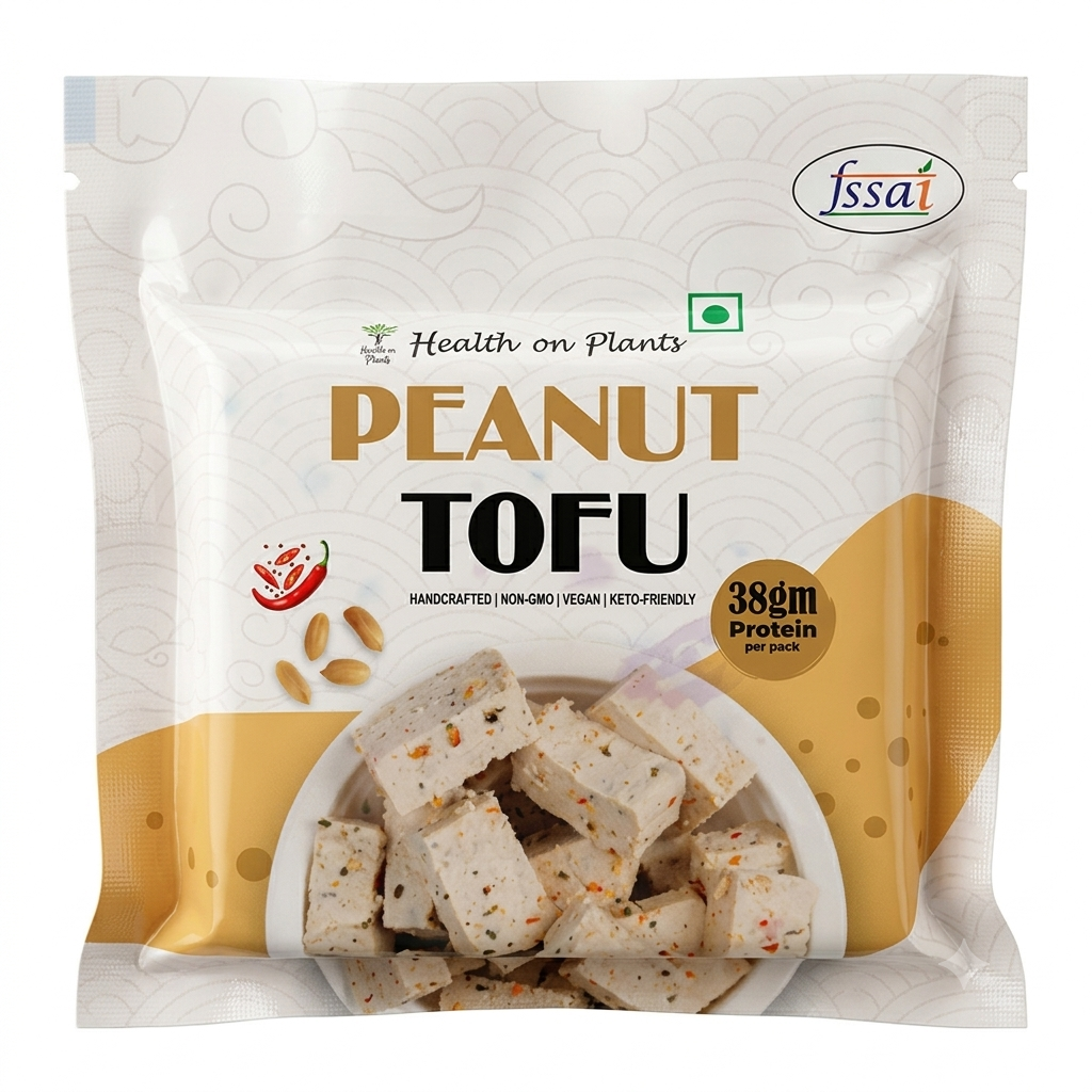 Peanut Tofu | 38gm Protein – Vegan &amp; Keto Friendly - Health on Plants – 200gm