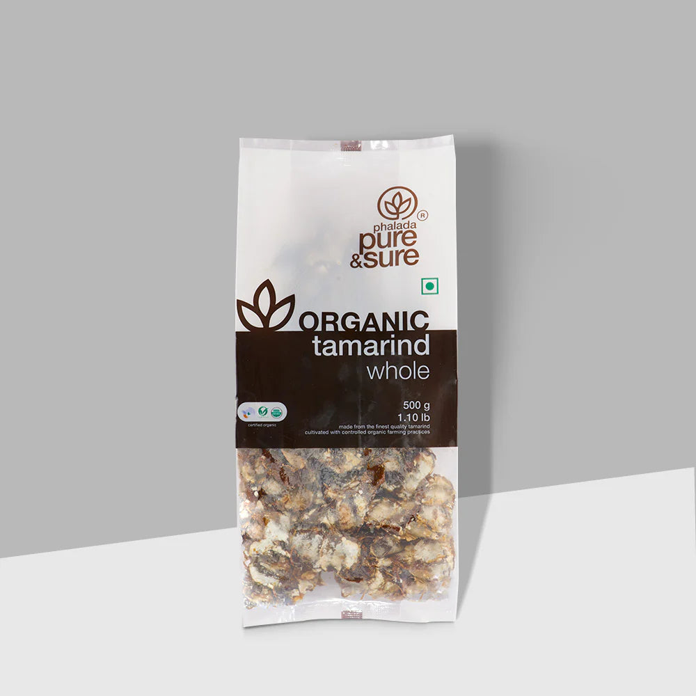 Whole Tamarind - Organic - Indian - Pure And Sure - 500gm