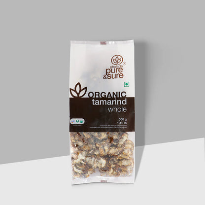 Whole Tamarind - Organic - Indian - Pure And Sure - 500gm