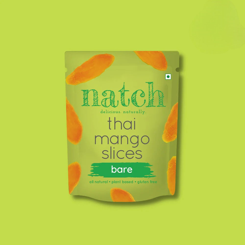 Thai Mango Slices | Bare – All Natural – Vegan, Gluten Free, Trans Fat Free, Non GMO &amp;amp; No Added Artificial Flavor – natch – 150gm