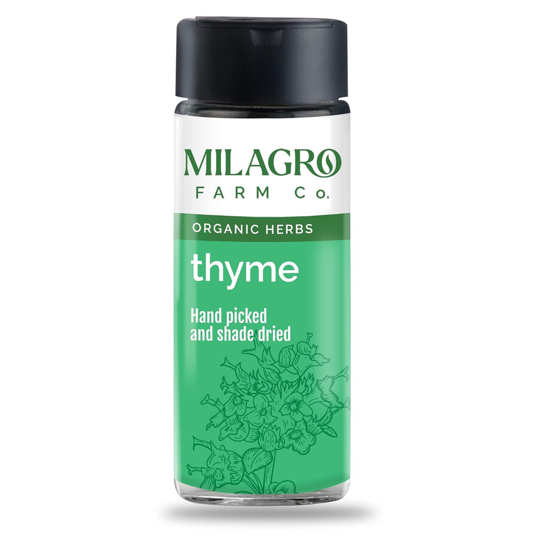 Seasoning | Thyme - Hand Picked And Shade Dried - Organic Herbs – Milagro Farm Co. – 15gm