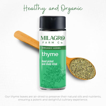 Seasoning | Thyme - Hand Picked And Shade Dried - Organic Herbs – Milagro Farm Co. – 15gm