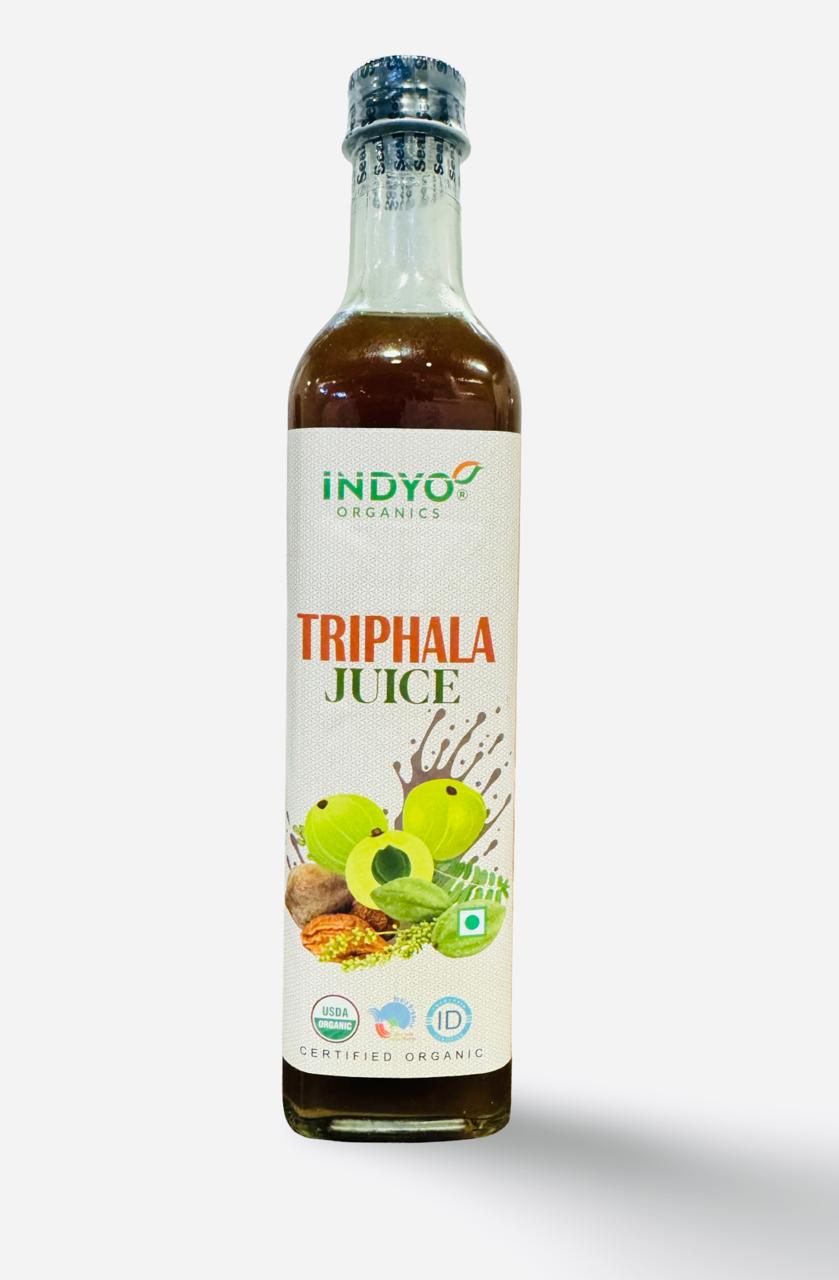 Juice | Triphala Juice - USDA Organic - No Added Flavours, Colours &amp; No Added Preservatives - Indyo Organic - 500ml