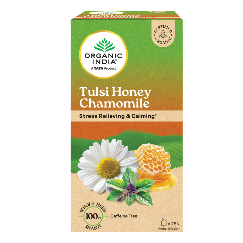 Tulsi Honey Chamomile – Caffeine Free - Organic India – 25Tea Bags