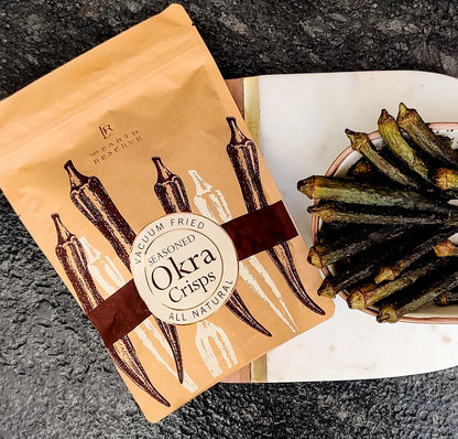 Okra Crisps | (Vacuum Fried) - Seasoned - All Natural - No Added Colour, Flavour &amp;amp; Preservative - The Earth Reserves - 50gm