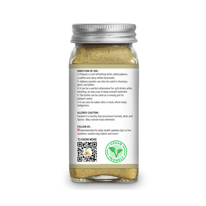 Jaljeera | Ready Mix - An Indian Tranquilizer - Added Desi Khand and Black Salt - No Adulteration &amp; No Added Preservatives - Dawn Lee - 100gm Bottle