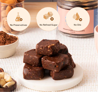 Dark Chocolate With Real Dates – Vegan –No preservatives-No Refined Sugar - Bliss Box Foods – 250gm