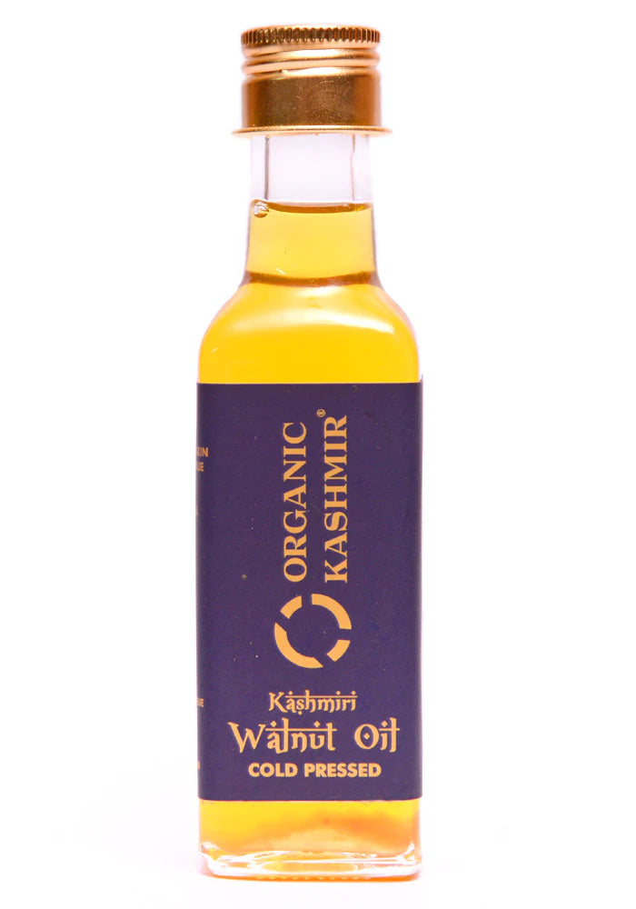 Walnut Oil | Kashmiri Walnut Wood Pressed Oil - Edible - Non Ultra Filtered - High In Vitamins, Minerals And Essential Fatty Acids - Organic Kashmir - 100ml