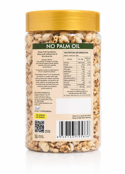 Wheat Puffs (Light &amp; Crunchy)  – No Palm Oil ,No Preservative Free &amp; Chemical Free – The Cow Boys Farm – 90 gm