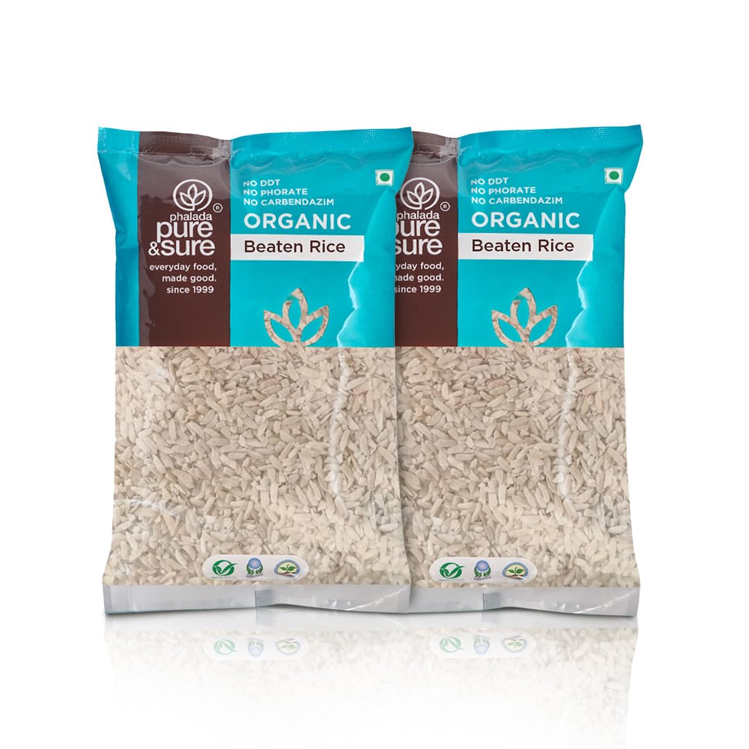 Poha | White Beaten Rice Poha - Organic - Indian - Pure and Sure - 500gm