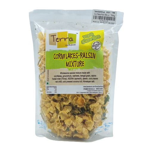 Cornflakes Raisin Mixture - Vegan and Gluten Free - Terra - 125gm