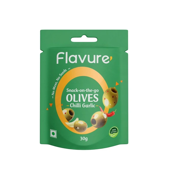Olives Chilli Garlic – Flavure – 30gm