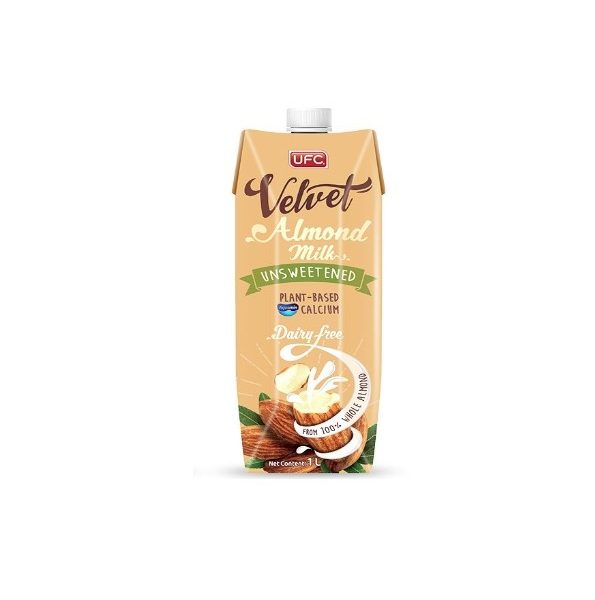 Unsweetened Almond Milk - Velvet - Vegan & Gluten Free - UFC - 1000ml