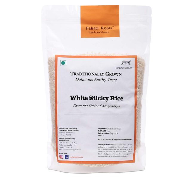 White Sticky Rice from Meghalaya - Pahari Roots - 1000gm
