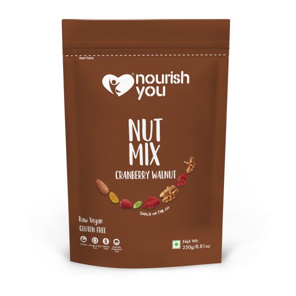 Cranberry Walnut Nut Mix – Nourish You – 250gm