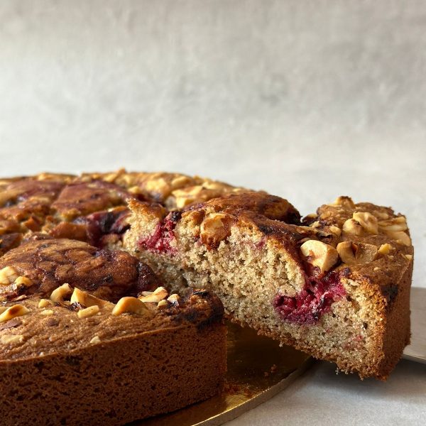 Raspberry Chocolate Chunk Cake Gluten Free & Refined Sugar Free - Nature's Soul - 8Inch