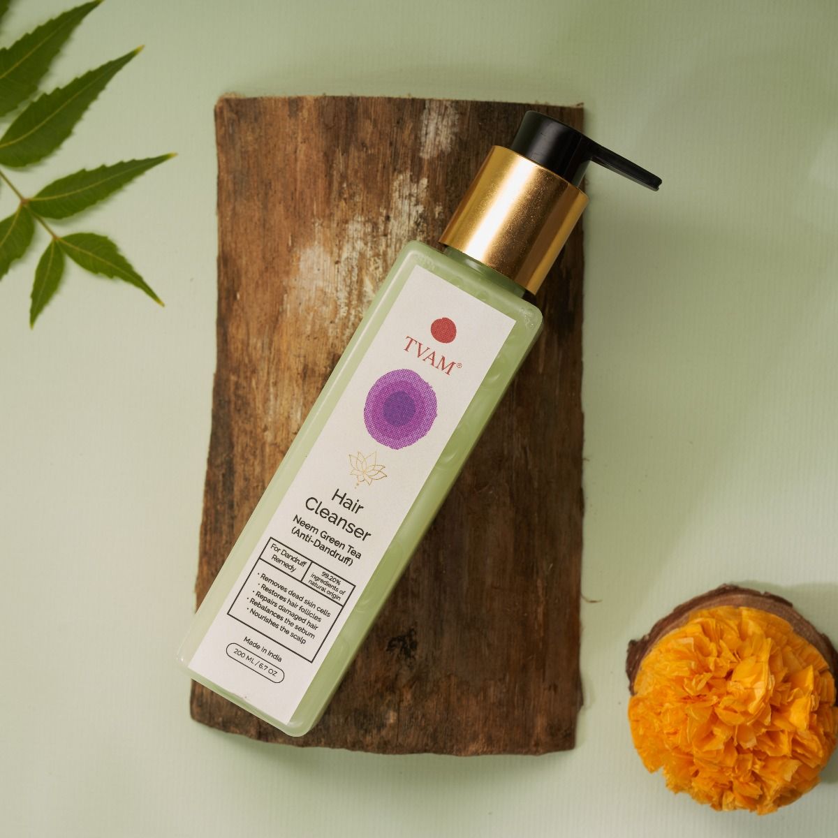 Neem & Green Tea Hair Cleanser (Hair Dandruff) – Organic – Indian – Cruelty  Free – TVAM – 200ml – Nature's Soul