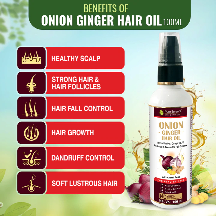 Natural Onion Hair Oil PACK OF 3 For Hair Growth, Reduce Hair Fall &  Dandruff with Essential Oils, Red Onion, Argan & Jojoba Oil | Onion Oil for  Stronger, Longer Hair(3 Piece