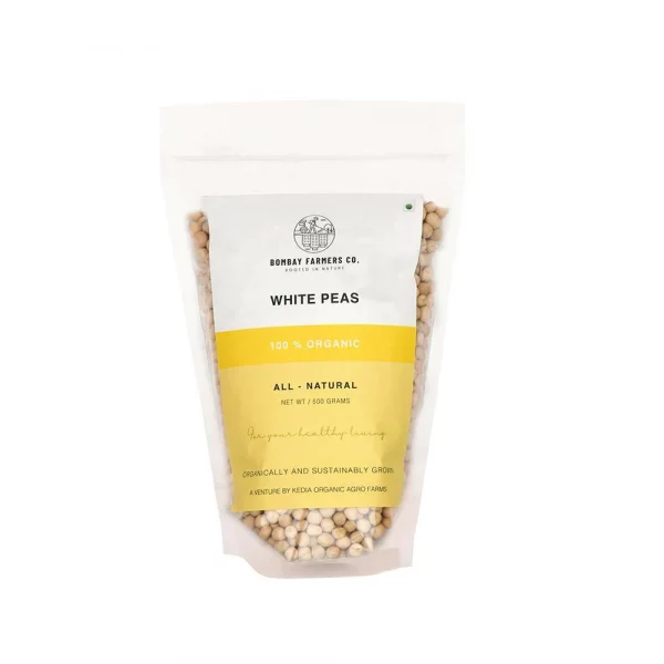 White Peas - Organic - Indian – Bombay Farmers Co. – 500gm