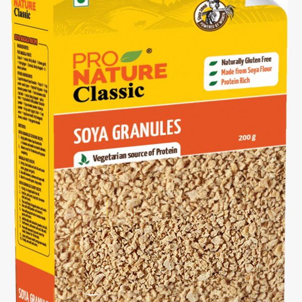 Soya Chunks Granules (Made From Soya Flour) – Natural – Indian – Gluten Free & Rich In Protein – Pro Nature – 200gm
