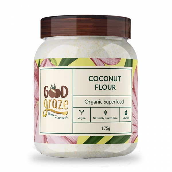 Flour Coconut - Organic - Vegan, Gluten Free & No Added Preservatives - Low Gi - 175gm