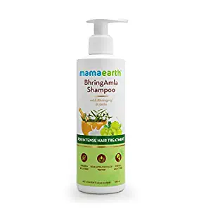 Shampoo BhringAmla (For Dry & Frizzy Hair With Bhringraj & Amla For Intense Hair Treatment) – Natural – Paraben, Free, Sls Free, Crutely Free & Toxin Free – Mama Earth – 250ml