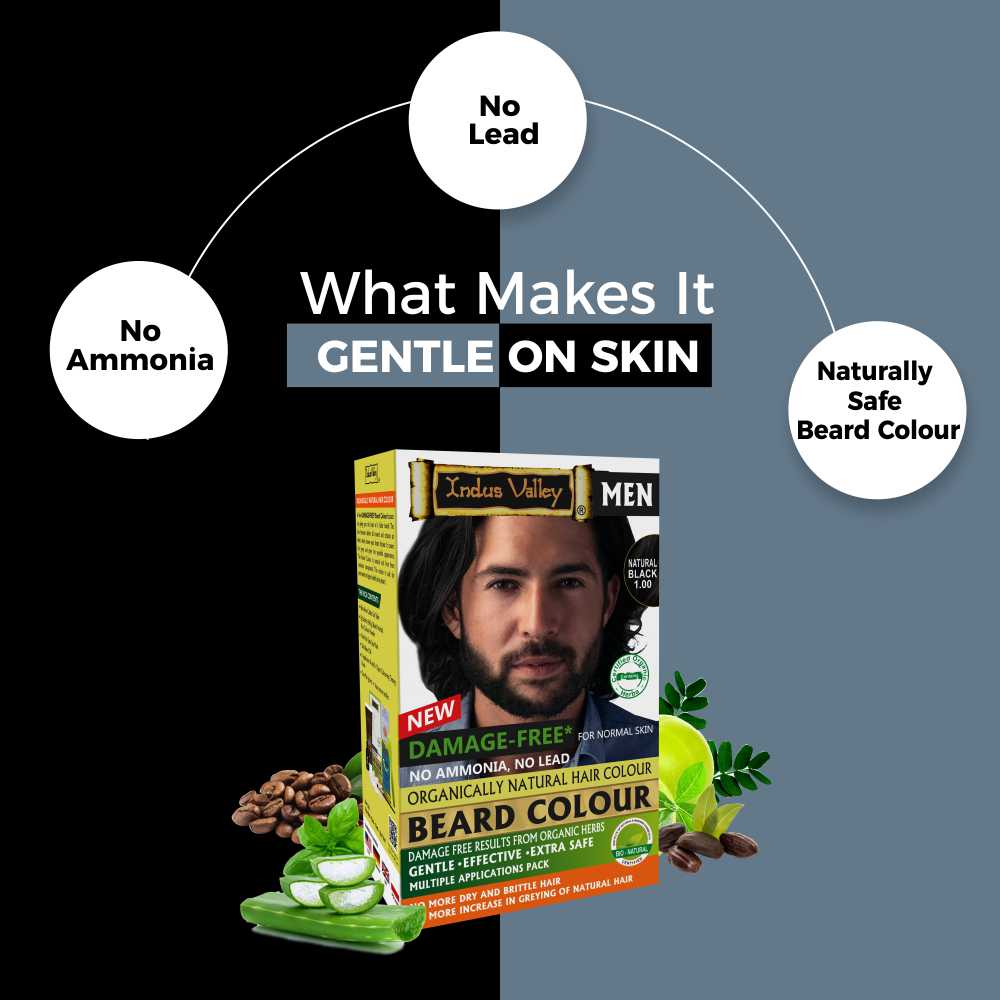 Beard Colour | Dark Brown (Damage Free) – Organic – Vegan, Cruelty Free, No  Ammonia & No Lead – Indus Valley – 78ml + 8gm – Nature's Soul