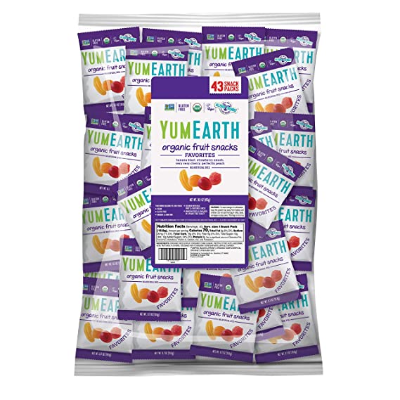Candy Fruit Snack – USDA Organic – Vegan, Gluten Free, Non Gmo & No Artificial Colouring & No Preservatives – Yum Earth – 50gm
