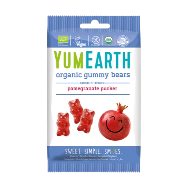 Candy Gummy Bear (Naturally Flavored) - USDA Organic - Vegan, Gluten Free, Non Gmo & No Artificial Colouring & No Preservatives - Yum Earth - 50gm