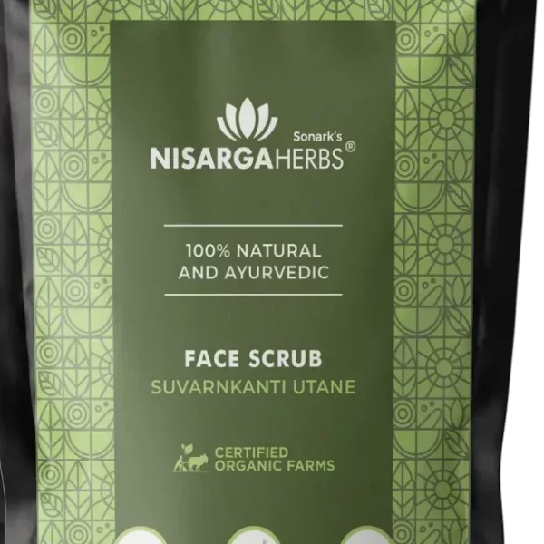 Face Scrub Suvrakranti Utane (Made With Bakuchi, Kachur, Nagarmotha, Vala, Kapur Kachri, Neem, Santra & Turmeric) - Suitable For All Skin Type