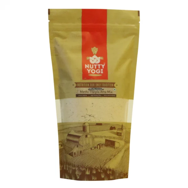 Flour Methi Thepla Atta Mix - Low In Calorie, High In Dietary Fibre & Rich In Antioxidant - Nutty Yogi - 500