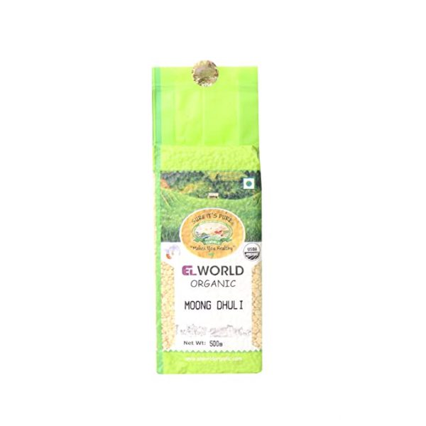 Moong Dhuli USDA Organic - Elworld Organic - 500gm