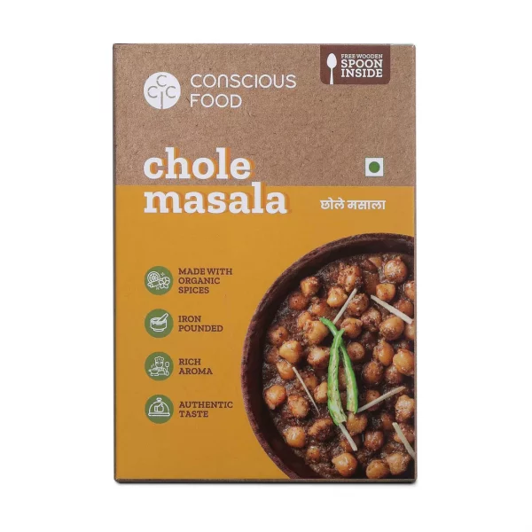 Chole Masala (Made With Organic Spices) - Punjabi Flavor - Rich Aroma - Iron Pounded - Organic - Conscious Food - 100gm