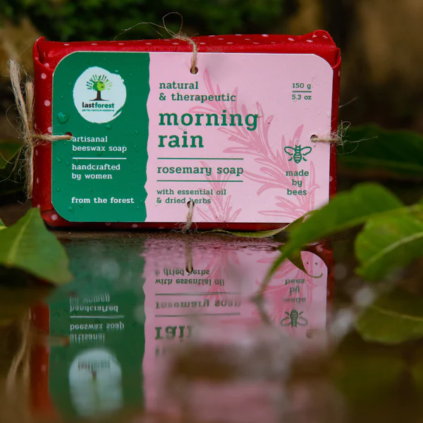 Soap Rosemary (With Essential Oil & Dries Herbs) - Morning Rain - Last Forest - 150gm