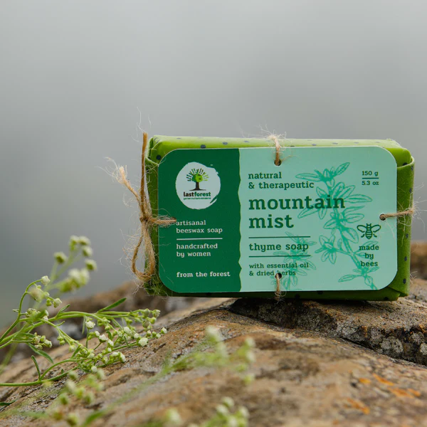 Soap Thyme (With Essential Oil & Dried Herbs) – Mountain Mist – Handcrafted – Last Forest – 150gm