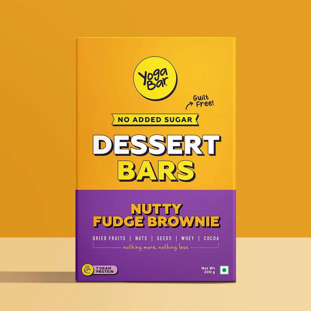 Dessert Bar  (Nutty Fudge Brownie) – 7 Gram Protein – Guilt Free – Gluten  Free, No Added Sugar & No Preservatives – Yoga Bar – (200gm) – Pack Of 5 –  Nature's Soul